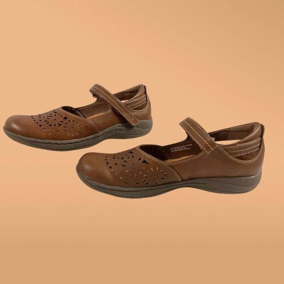 Baretraps Posture Shoes Brown Mary Janes Size 8M Jennings Hook Loop Straps - Picture 8 of 12